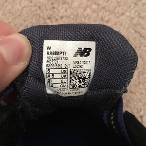 new balance size label